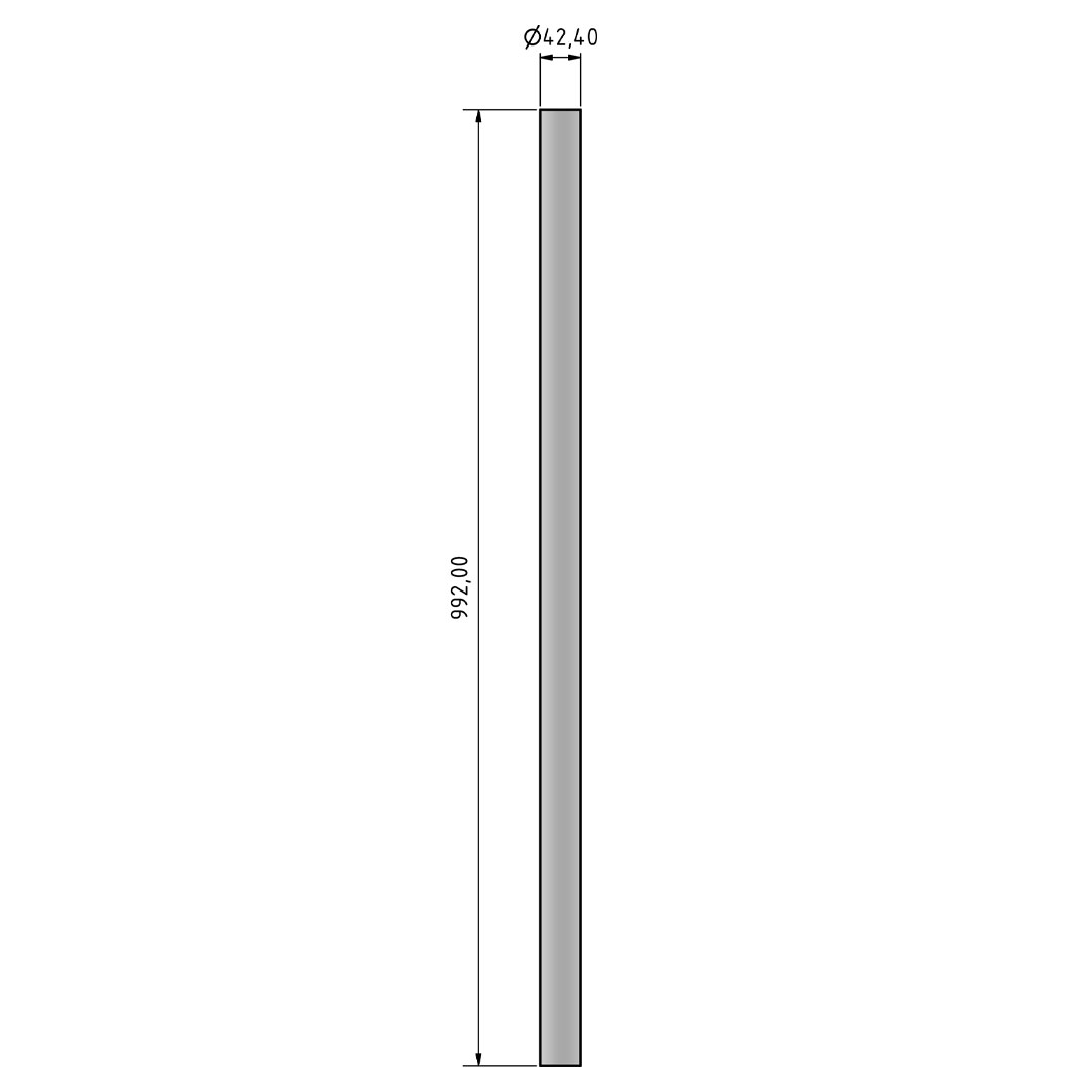 Edelstahl Konstruktionsrohr - 42,4 x 2 mm