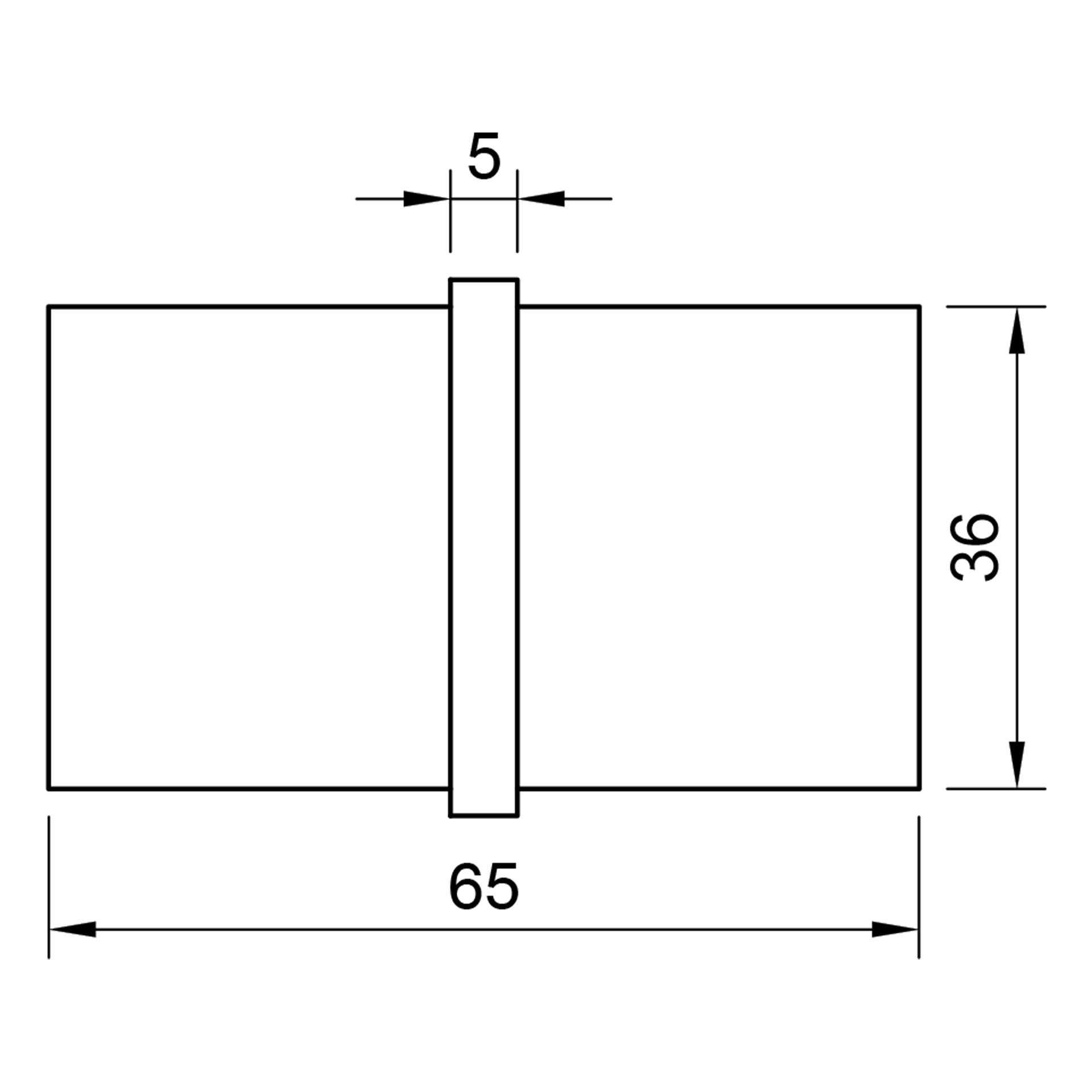 Edelstahl Rohverbinder vierkant - 40 x 40 x 2 mm