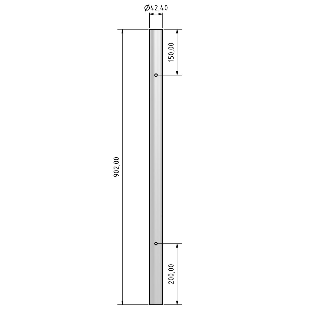 Edelstahl Konstruktionsrohr - 42,4 x 2 mm