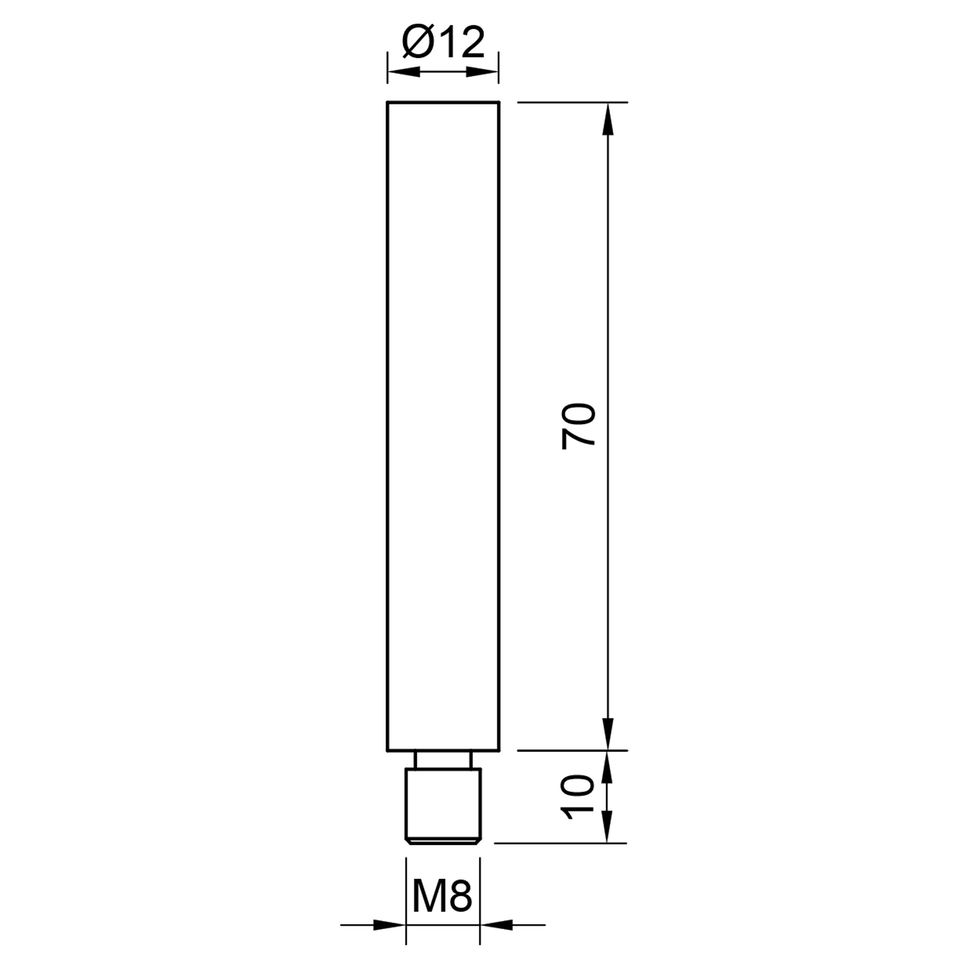 Edelstahl Handlaufträgerstütze 80 mm