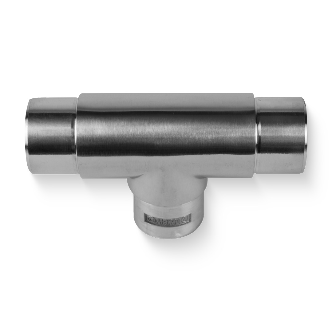 Edelstahl Steckecke T-Stück 90° - Ø 42,4 mm