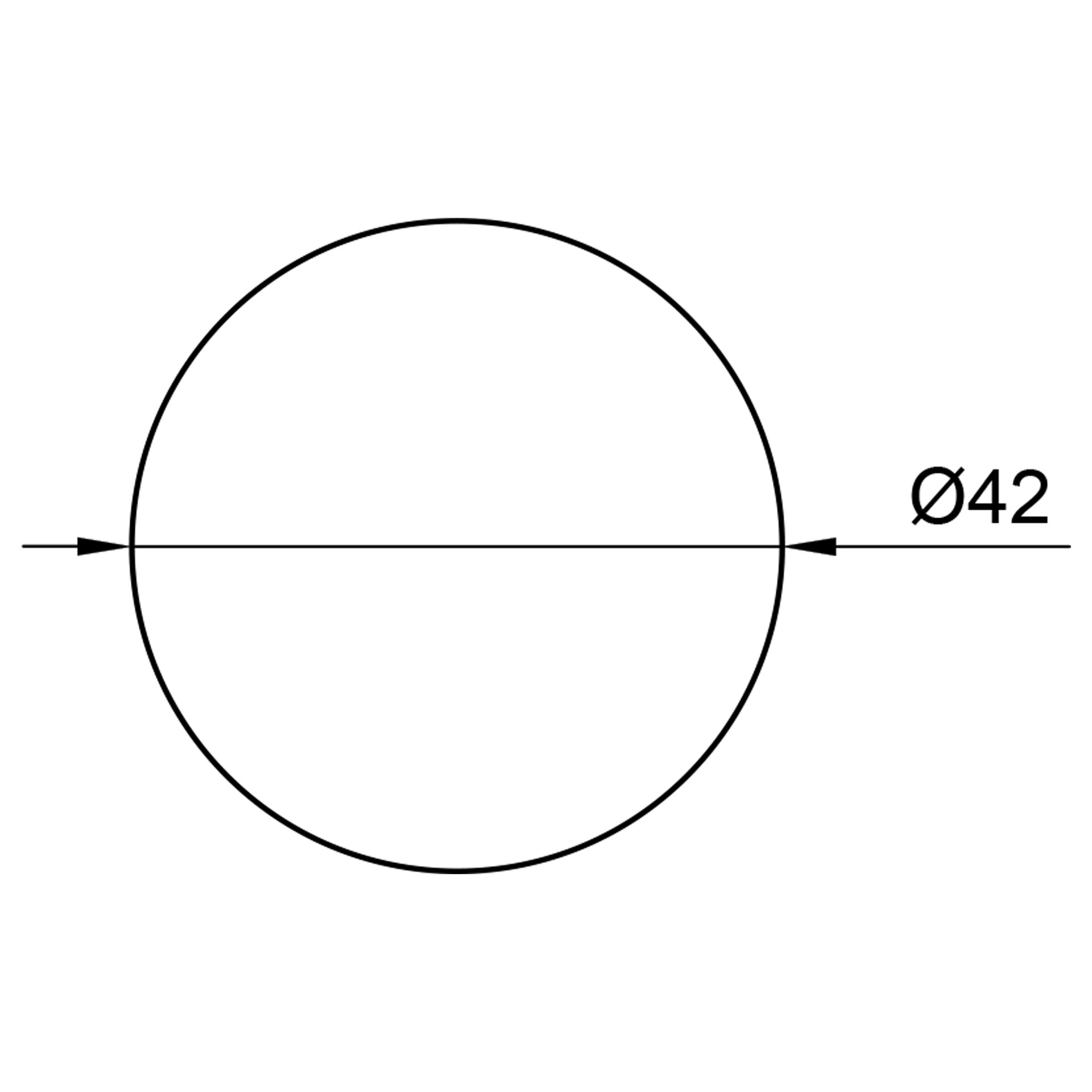 Edelstahl Schale geschliffen 42,4 mm